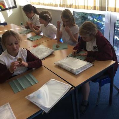 This week the children made Anglo-Saxon style cakes